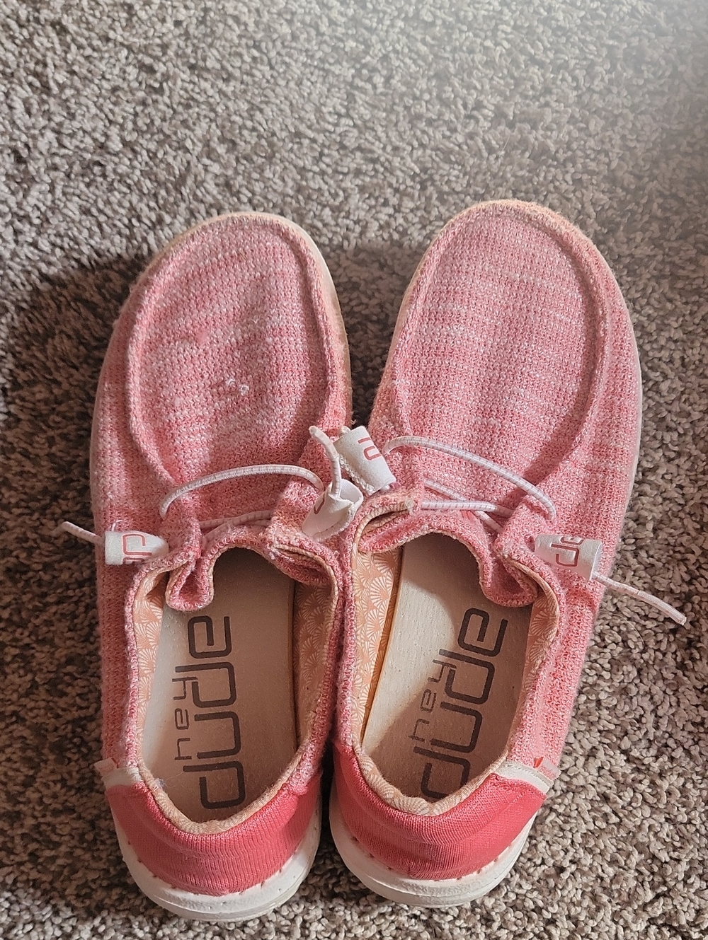 Hey Dude  Pink Knit Slip-On Sneakers
